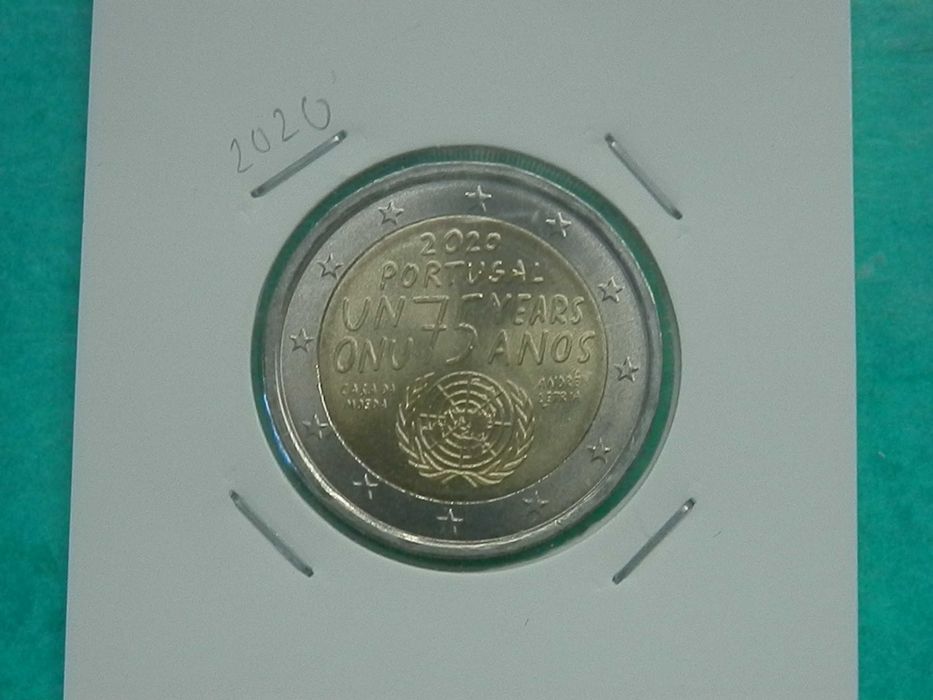 1109 - Euro: 2,00 euros 2020 "75 anos ONU", por 2,50