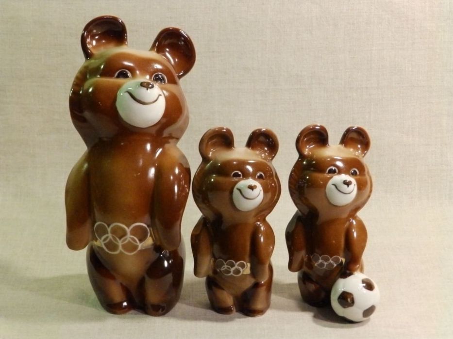 Статуэтки «ОЛИМПИЙСКИЙ МИШКА» Олимпиада Москва 1980 Киев фарфор СССР