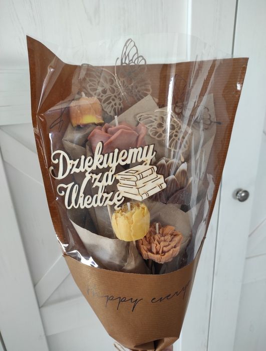 Bukiet świec sojowych Jesień Flower box