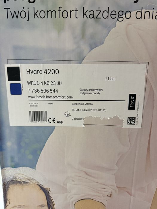 Nowy, Junkers 4200 WR 11-4KB gwarancja, podgrzewacz wody na gaz ziemny