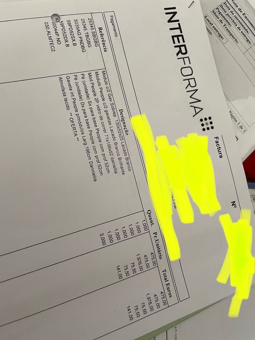 Módulo de gavetas People da Interforma (lacado branco brilhante)