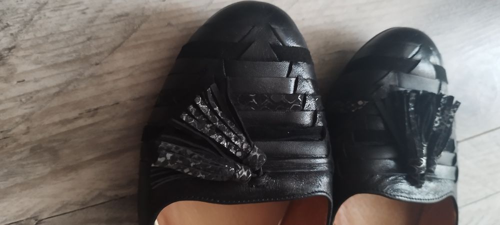 Baleriny Macieja ze skóry r 39