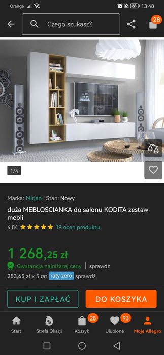Meblościanka, meble do salonu