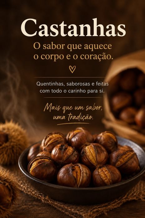 Levo o cheirinho a castanha assada até si!