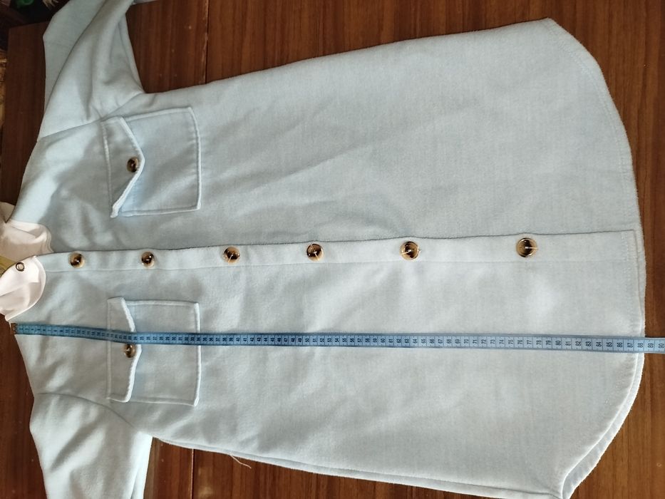 Пальто блакитне s