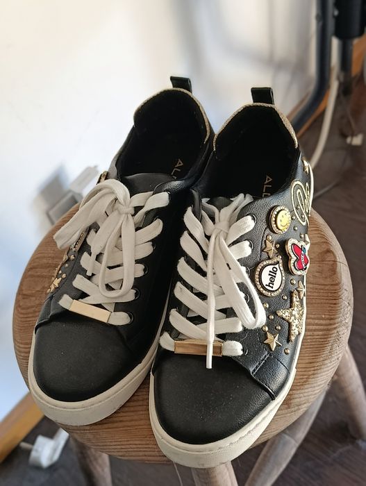 Sapatilha Aldo - pele com apliques - pouquíssimo uso - Tam 38