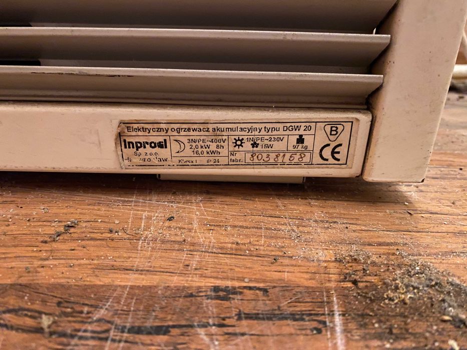 Piec akumulacyjny Inproel DGW 20