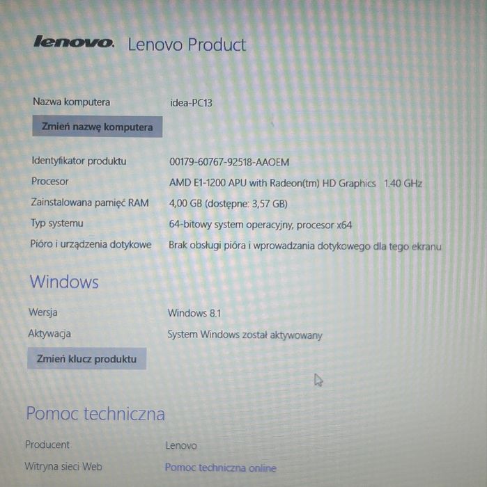 Lenovo G585 Win8