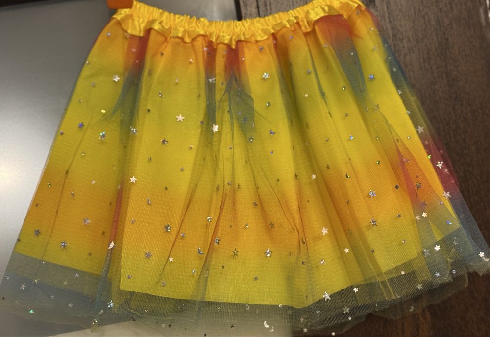 Tutu tęczowe z gwiazdkami • Halloween / Balerina