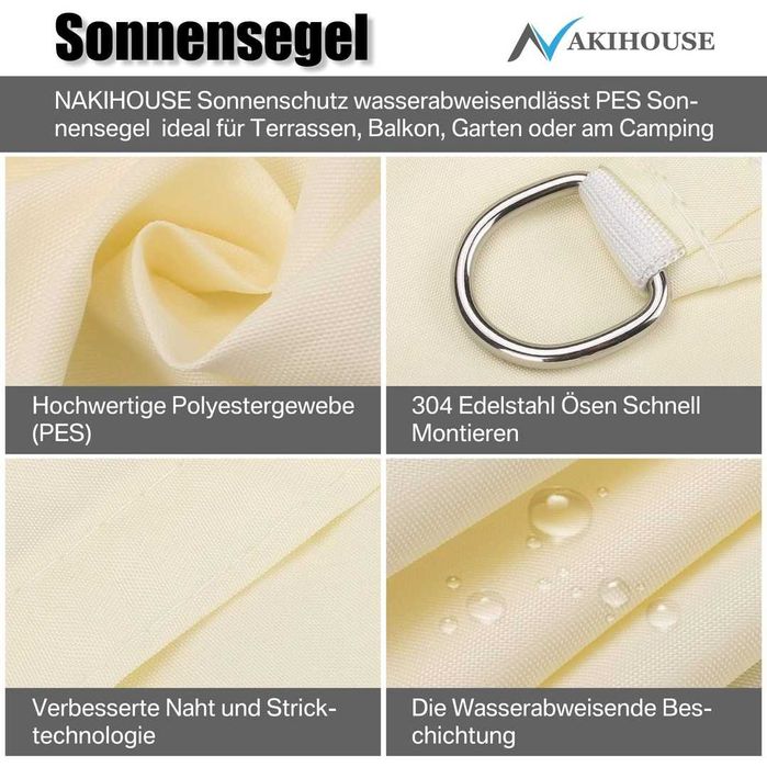 Toldo Sol Impermeável 4x6m c/ Kit Montagem