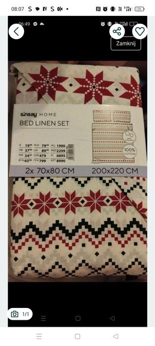 Nowa pościel 200*220 bawełna .