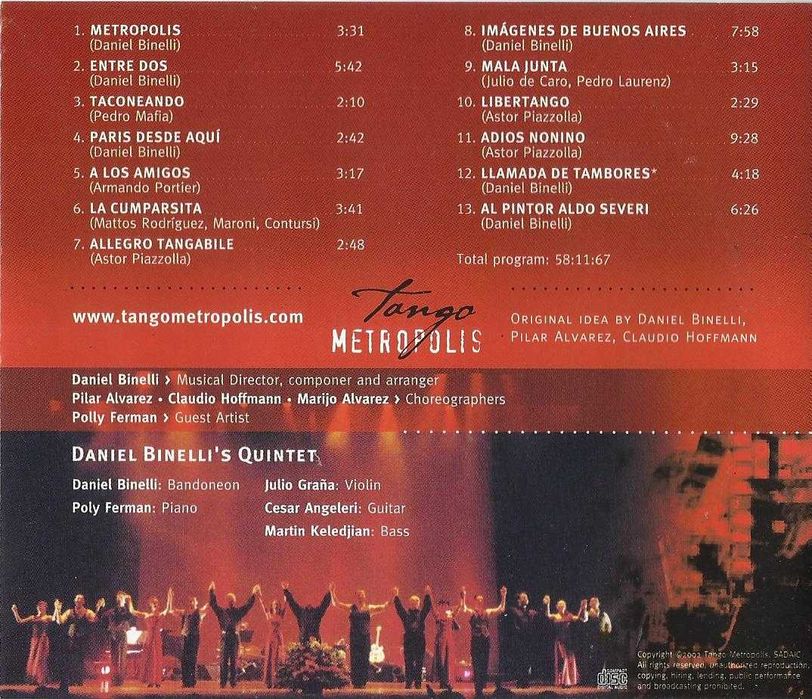 Daniel Binelli's Quintet - Tango Metropolis