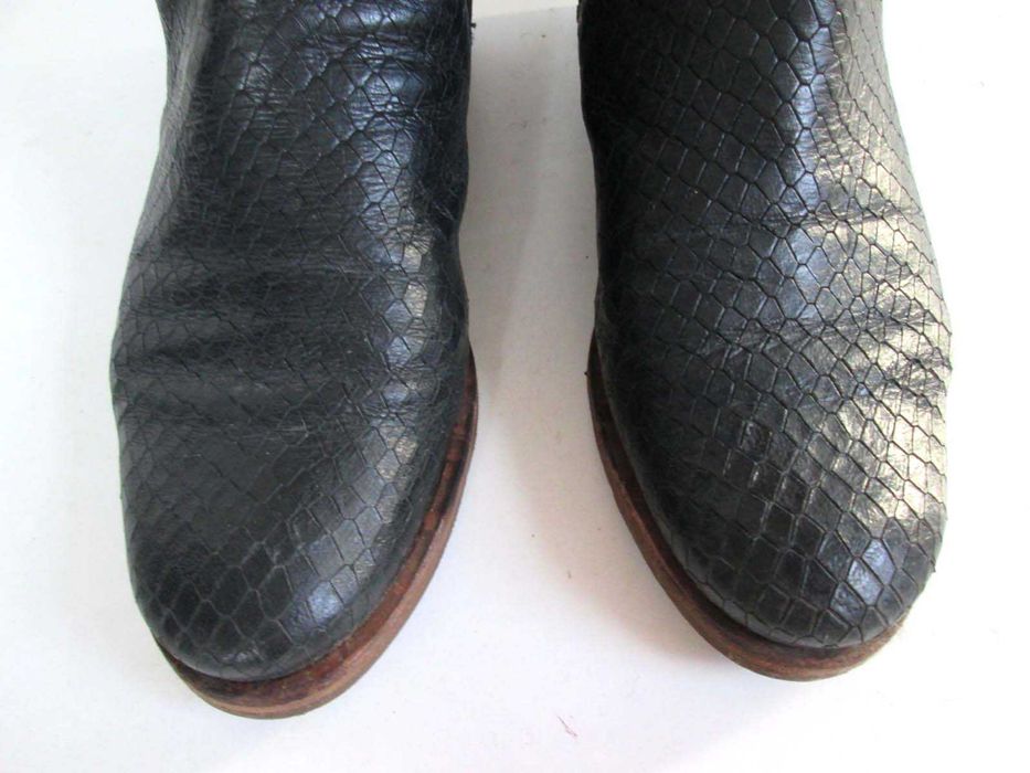 Ecco czarne skórzane buty botki skóra naturalna 39
