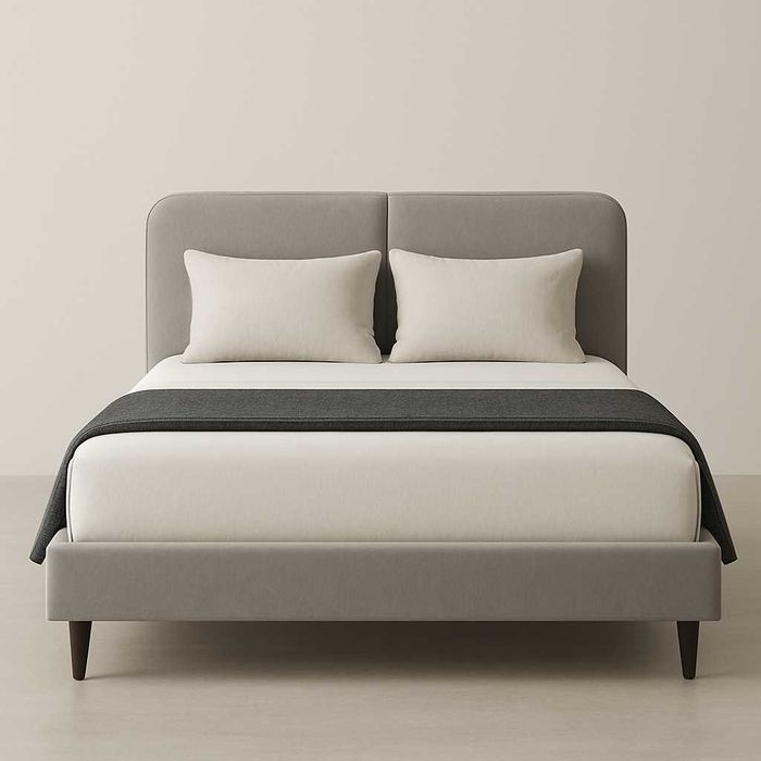 Łóżko Agata meble na wymiar tapicerowane wezgłowie wysokie nóżki 160