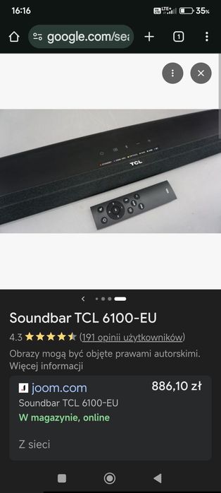 Sound bar TCL 6100 2.0 HDMI bluetooth