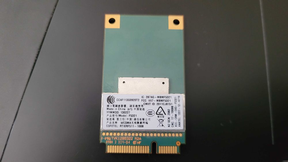 Karta moduł modem WWAN ERICSSON DW5560 F5321 SIM GSM 3G