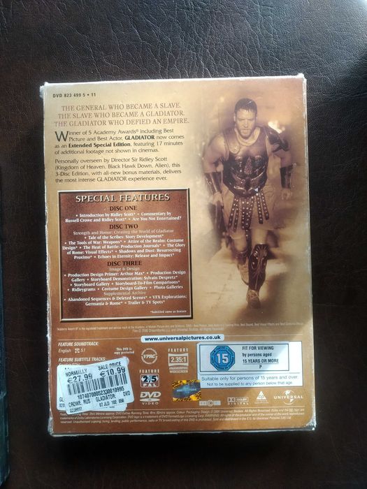 Gladiator Russell Crowe film DVD