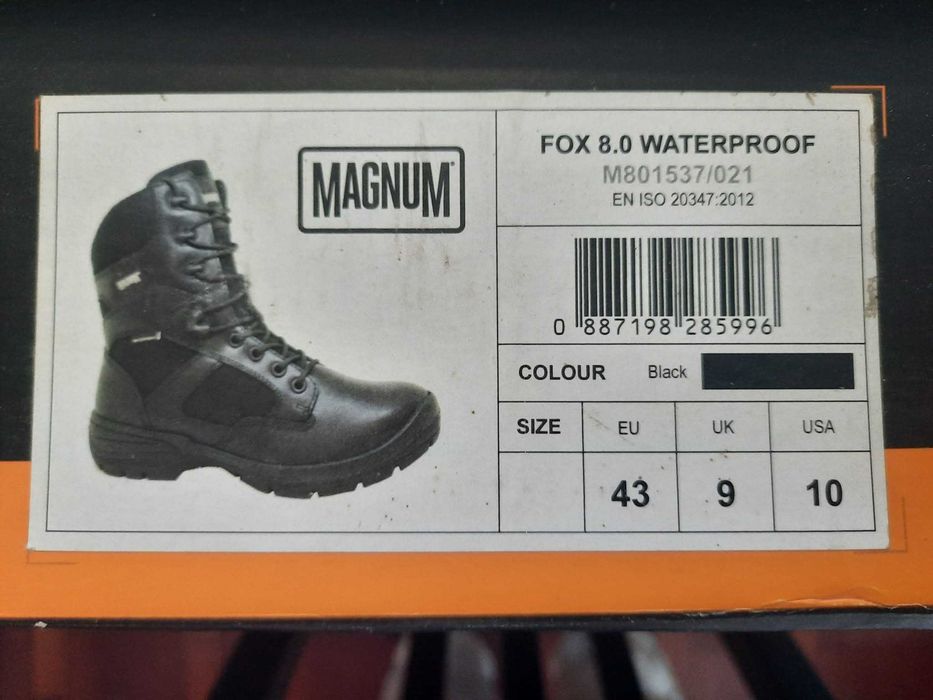 Botas Magnum Fox 8.0 Waterproof (novas)