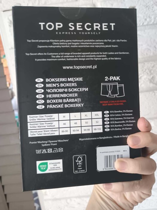 majtki męskie top secret XXL