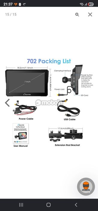 Carpuride 702 /car play para moto