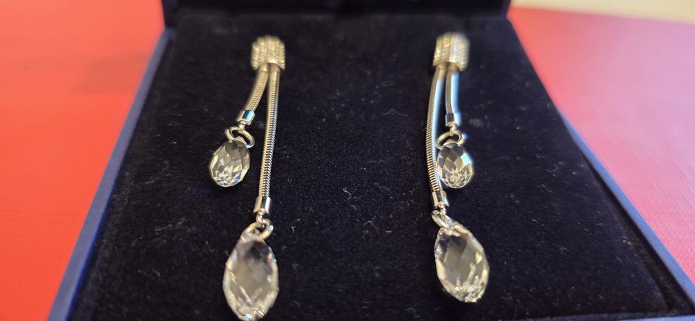 Swarovski kolczyki z certyfikatem w oryginalnym opakowaniu