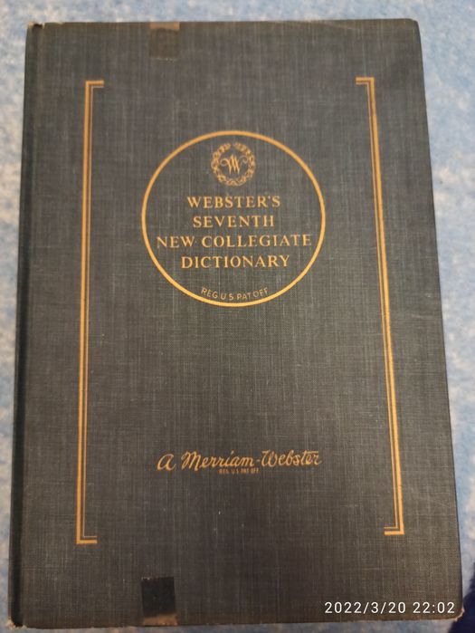 Websters seventh new collegiate dictionary. Słownik Webstera