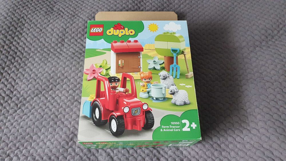 LEGO Duplo Traktor i zwierzęta gospodarskie+instrukcja+pudełko,komplet