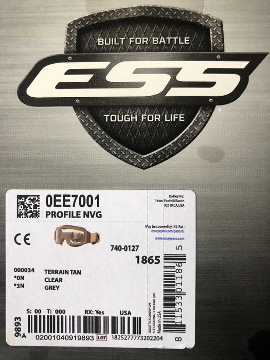 Тактичні військові окуляри ESS Profile NVG Goggles