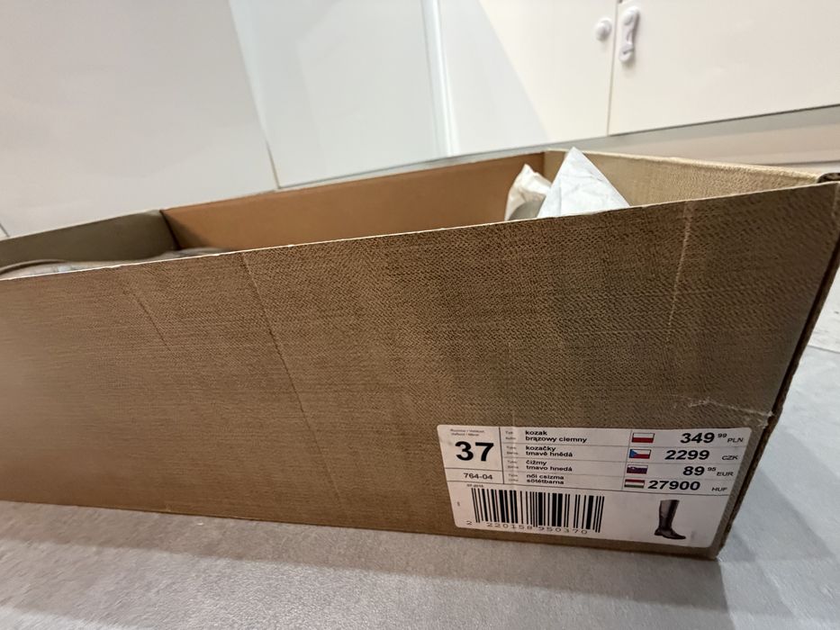 ZA DARMO Lasocki Kozaki plaskie damskie, brazowe, rozm. 37