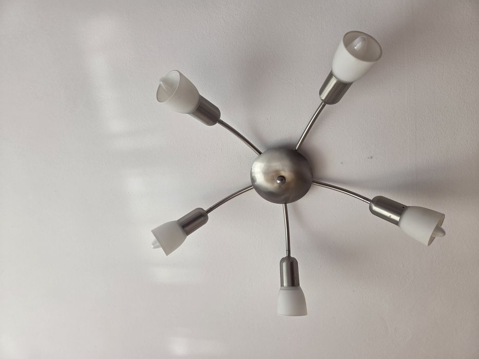 Lampa sufitowa srebrna