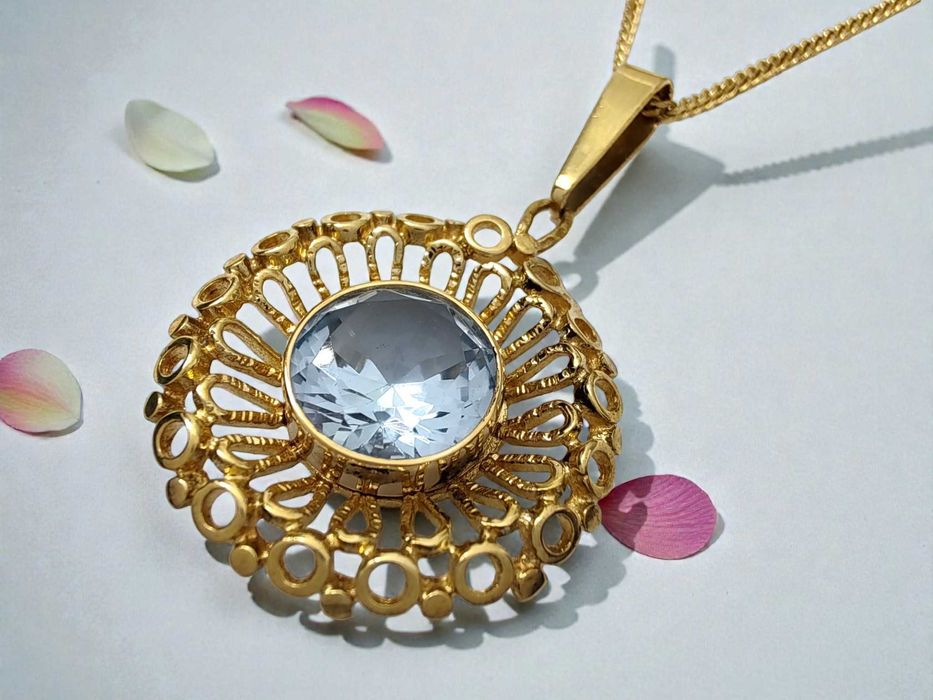 Łańcuszek złoty 42cm z zawieszką,  Lombard Gorzów