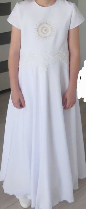 Alba, sukienka komunijna +bolerko+ torebka+ wianuszek.