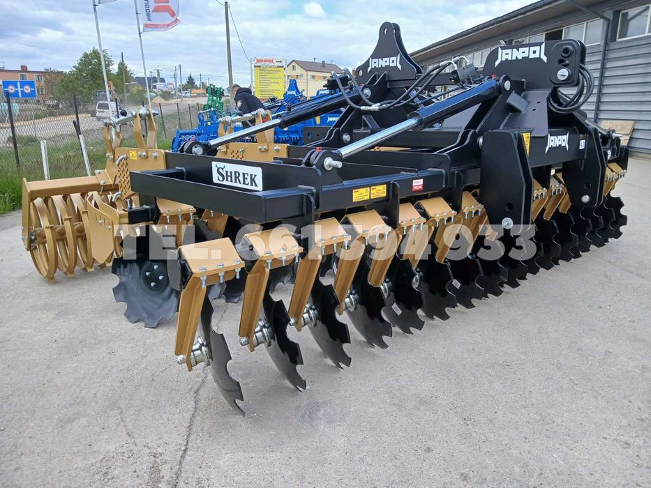 brona talerzowa hydrauliczna JANPOL SHREK 4/4,5/5/6m 560  daszek 600