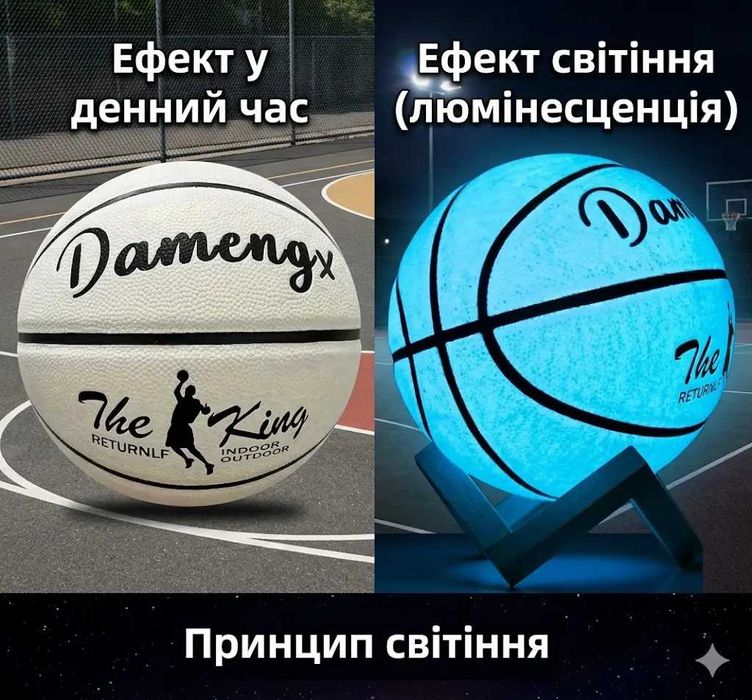Мяч баскетбольный светится в темноте