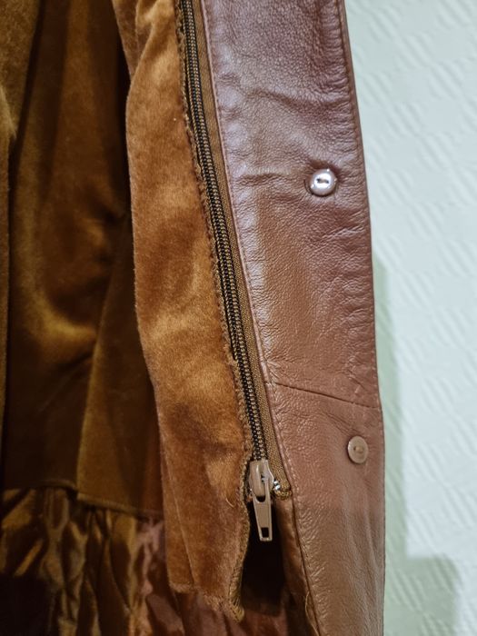 Płaszczyk skórzany trencz