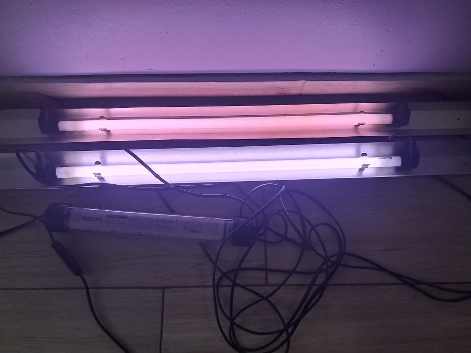 Zestaw oświetleniowy Philips 2x36W | Statecznik + Oprawy | Garaż / Akwarium