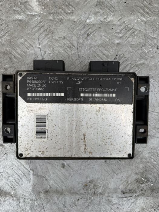 Компьютер двигателя peugeot citroen 1.9d lucas 9647640880