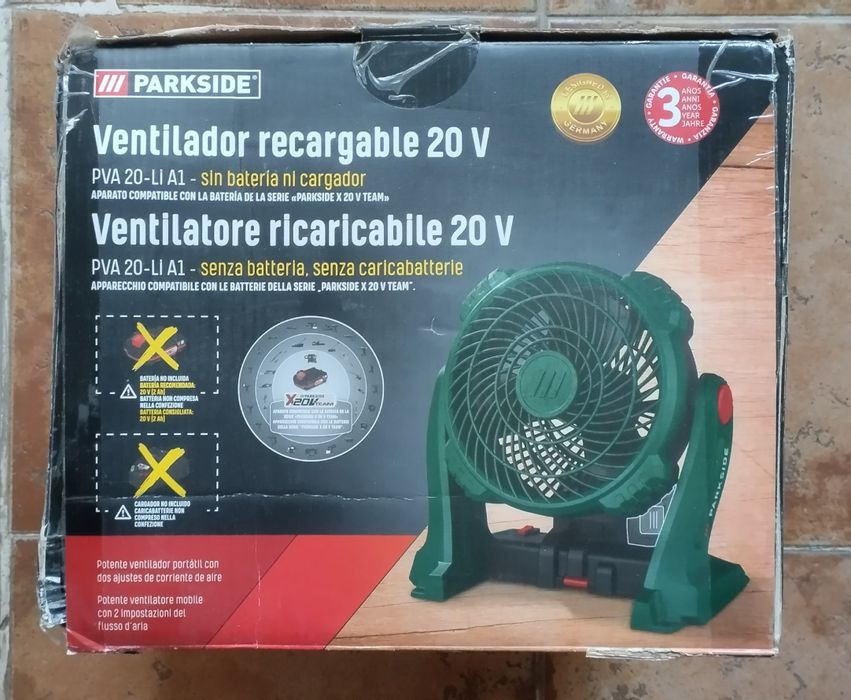 Ventilador a bateria 20V Parkside