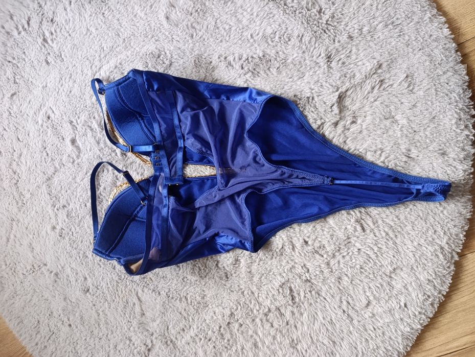 Sexy bielizna erotyczna body gorset ala stringi push up kobieca s m