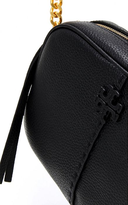 Tory Burch Bag New Nowa Czarna Torebka Skórzana Naturalna Skóra