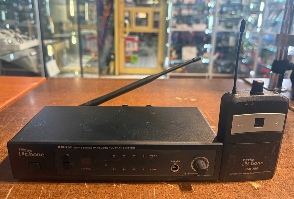 Bezprzewodowy system odsłuchu the t.bone IEM 75 + słuchawki