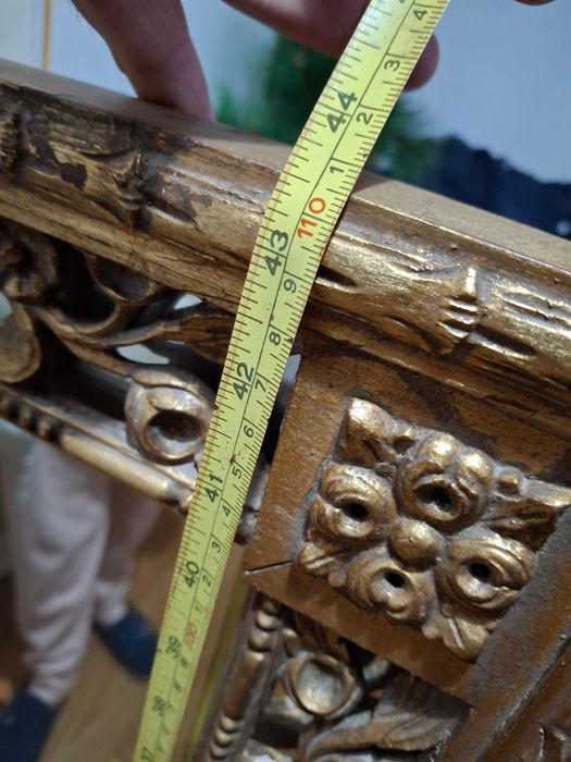 Espelho vintage em madeira dourada