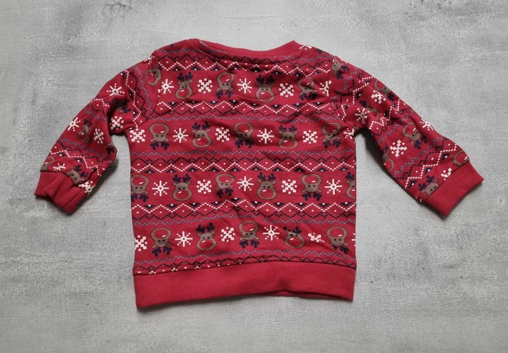 Sweter 56 62 bluza na święta świąteczna zimowa renifery dla chłopca