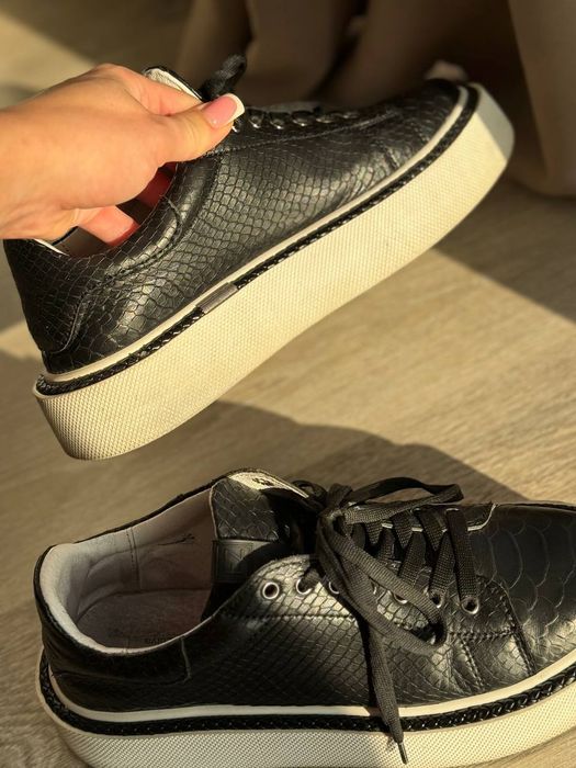Щкіряні кеди кроссівки питон зозуля