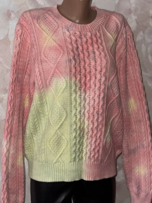 Теплий жіночий светр оверсайз тай -дай