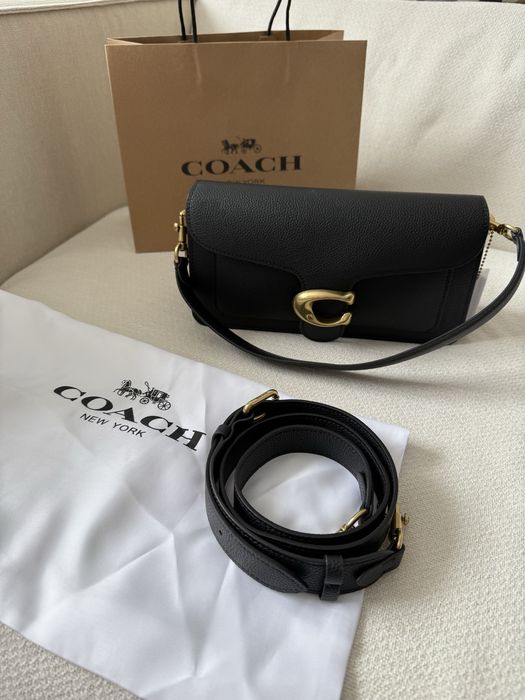 Сумка Coach Tabby чорна шкіряна 26 см