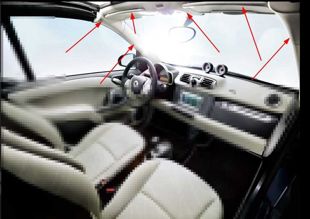 Продам елементи обшивки салону (стелі) для Smart Fortwo 451