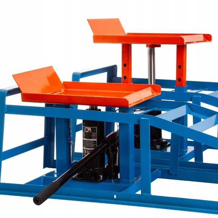 Rampy najazdowe z podnośnikiem hydraulicznym platformy 2SZT MOCNE metalowe