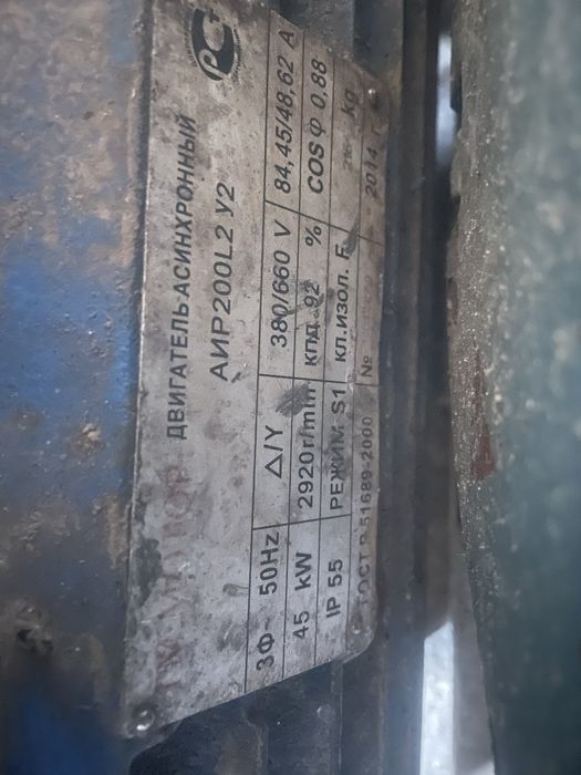 Асинхронний електродвигун АИР 200L2 У2 45 квт 2920 об/хв