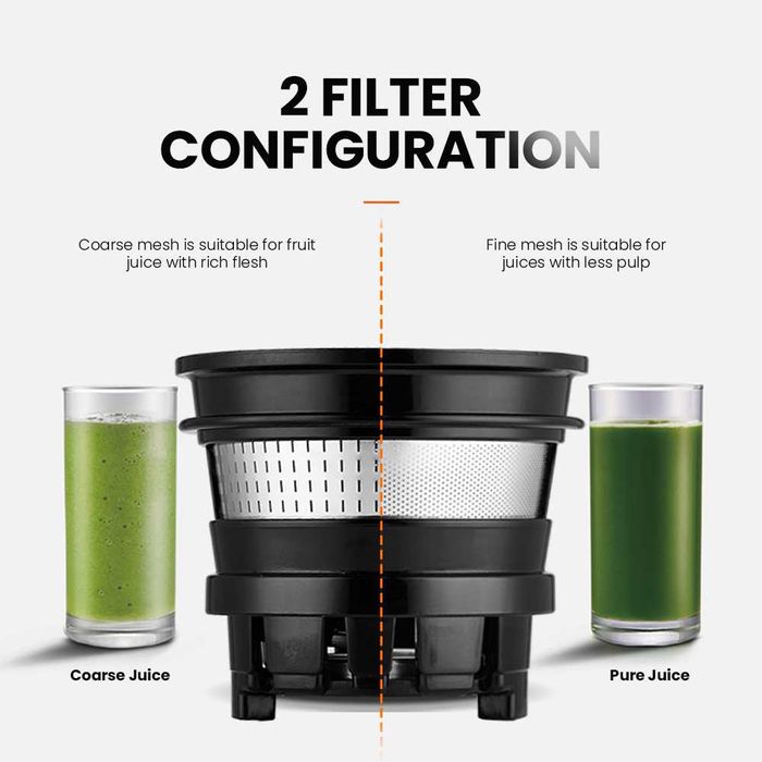 Шнекова соковижималка Xiaomi MIUI V10, 2 фільтра у комплекті